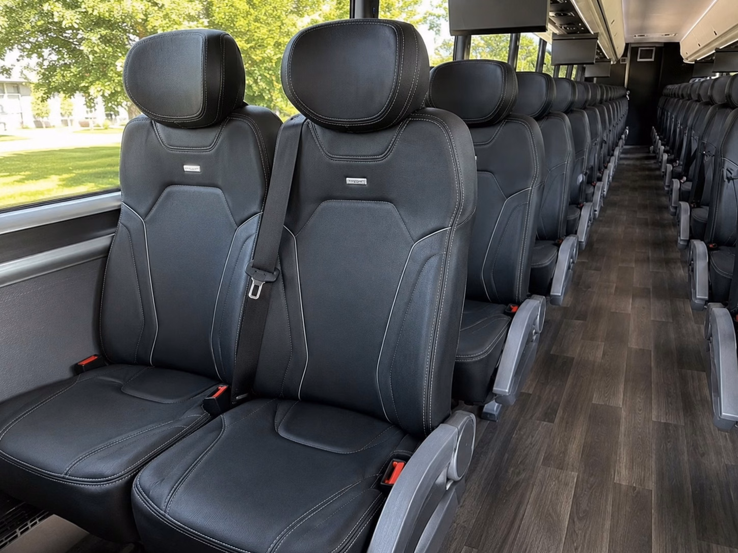lakewood charter bus rental interior