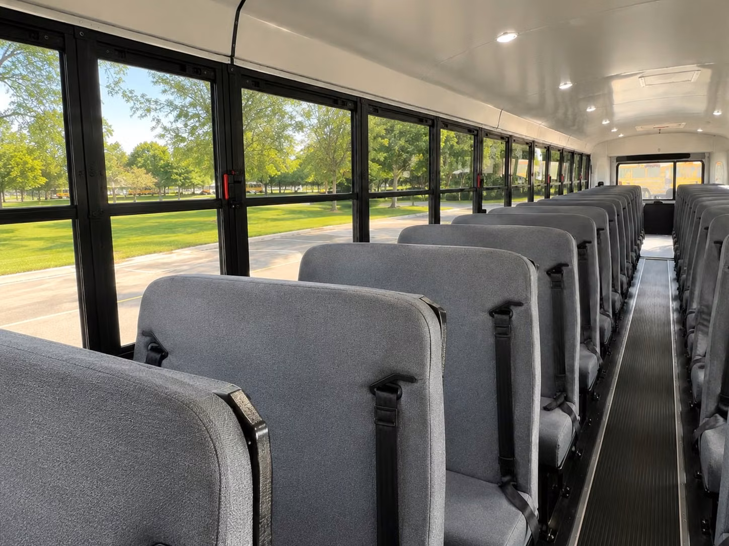 school bus inside